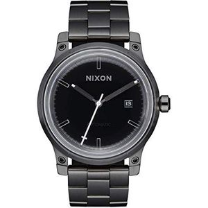 Nixon 5th Element A1294 - automatisch herenhorloge (42 mm wijzerplaat, 21 mm-19 mm driedelige roestvrijstalen armband), zwart/gunmetal, One size, A1294-1420