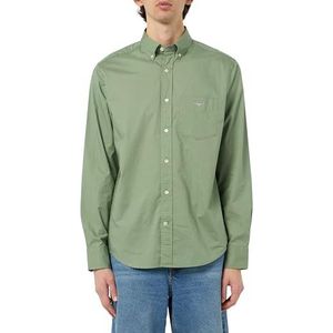 GANT Heren Reg Classic Poplin Shirt Shirt Shirt, Kalamata Green, S