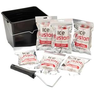 ProDec Advance 15-delige Ice Fusion Mini Verfroller Set, 12x Rollers, Frame & 5 ltr Scuttle - Ultragladde afwerking met emulsie & satijnen verf op binnenmuren, plafonds, hout, metaal, 4 inch