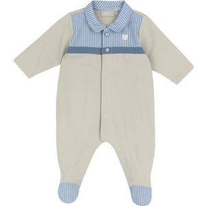 Chicco Katoenen romper met voet voor jongens 0-24, licht natuur, 12 maanden, Natuurlijk licht, 12 Maanden