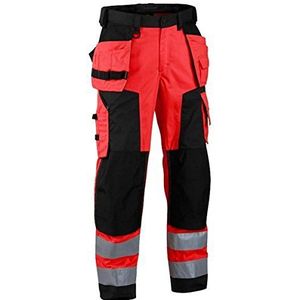 Blaklader 15672517 High Vis softshell werkbroek, rood/zwart, maat C46