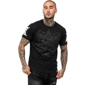 Tapout Heren T-shirt met normale pasvorm ACE of Spades, zwart/grijs/wit, L