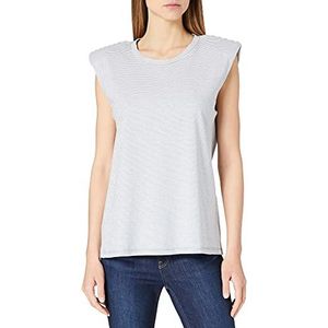 ESPRIT Collection T-shirt met schoudervullingen, 100% biologisch katoen, 424 / grijs blauw 5, XXL