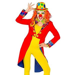 Widmann 48383 clownskostuum, voor dames, circus, themafeest, carnaval, meerkleurig, L
