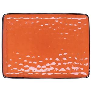 Rose & Tulipani - Concert Oranje rechthoekig dienblad - Serveren en koken - Stoneware - 26,5 x 36 cm