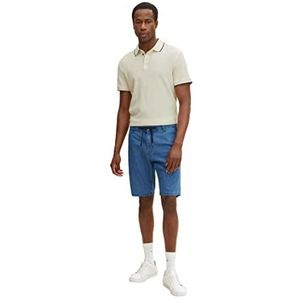 TOM TAILOR Uomini Bermuda shorts in jeans-look 1031272, 10113 - Clean Mid Stone Blue Denim, 38