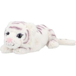 Depesche 12520 TOPModel Fantasietijger - knuffel tijger met witte vacht en glinsterende ogen, ca. 50 cm groot pluche dier om van te houden