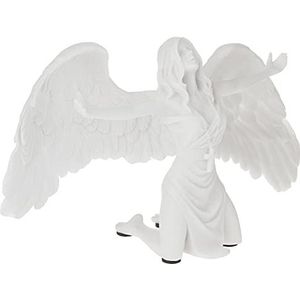 Design Toscano PD2704 Bid voor vrede engel beeldje standbeeld, 23 cm, gebonden marmer polyresin, wit