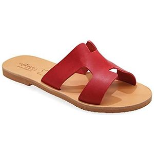 EMMANUELA handcrafted for you Eugene Slide Damessandaal, koraalrood, 41 EU