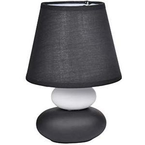 Homea 6LCE085NR lamp, keramiek, 40 W, zwart, L 15 x B 15 x H 21,5 cm