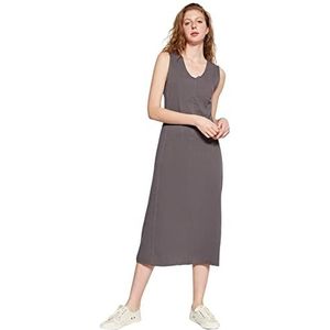 Trendyol Dames Maxi Shift Relaxed Gebreide Jurk, Gerookt, XS