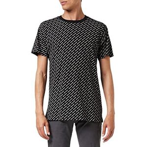 Urban Classics Heren T-shirt Allover Logo Tee, zwart, XL