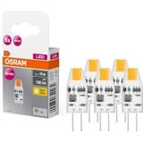 OSRAM - LED Base Pin Micro - Voordeelverpakking 5 Lampen - Warmwit 2700K - G4-Fitting - Matglas