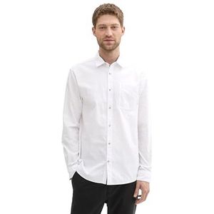 TOM TAILOR Herenoverhemd met borstzak, regular fit, 20000 - wit, XXL