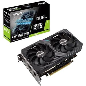 NVIDIA RTX 3060 grafische kaart, 12 GB GDDR6, dubbele ventilator, optimaal voor gaming en geavanceerd grafisch design.