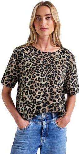 Street One - Dames Blouse - Zwart - Linnen-Katoenmix