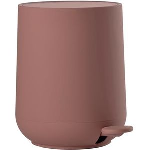 Zone Denmark Nova prullenbak voor badkamer, cosmetica-emmer, afvalemmer voor badkamer, diameter 20,5 cm, hoogte 23,5 cm, inhoud 3 liter, perzik rood