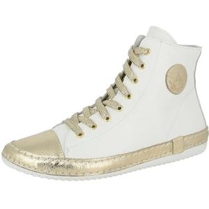 Andrea Conti High Top sneakers voor dames, wit/goud, 42 EU, witgoud, 42 EU