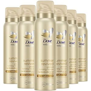 Dove Body Love Summer Revived Medium-Dark Zelfbruinende Bodymousse, voor een medium tot donker gebruinde huid - 6 x 150 ml - Voordeelverpakking
