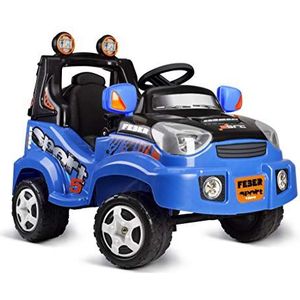 Feber Tt Sport 6 V elektrische auto voor jongens en meisjes, 2 tot 5 jaar, blauw (Famosa 800012225)