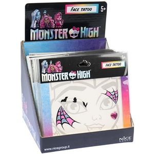 Nice Group - Monster High Face Tattoo, 1 verrassingsverpakking met opplakbare edelstenen voor het gezicht.