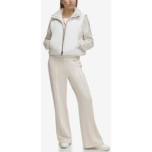 DKNY Cropped Reversible Fleece Vest voor dames, zand, XL