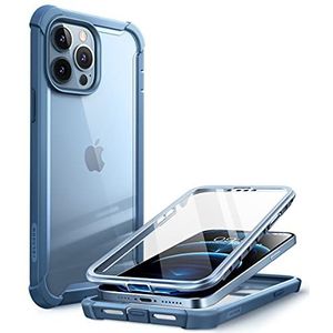 i-Blason Ares Hoesje voor iPhone 13 Pro Max 6,7 inch (2021 release), dubbellaags robuuste transparante bumperhoes met ingebouwde schermbeschermer (Azure)