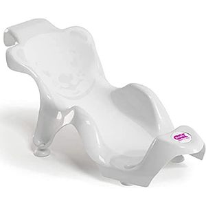 OKBABY Buddy - ergonomische badsteun met antislip rubberen zitvlak - voor baby's van 0 tot 8 maanden (8 kg) - wit