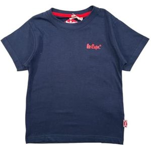 Lee Cooper, T-shirt, jongens, meisjes, (4 tot 14 jaar), poloshirt, tanktop, overhemd, bedrukt, kleding, uniseks, kinderen, sport, ademend, model GLC121210 TS S2-4A, blauw, Blauw, 4 Jaar