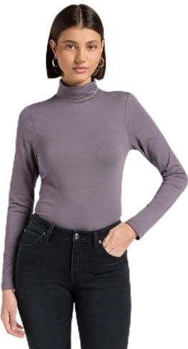Lee - LS Coltrui - Dusty Purple - T-shirt Met Lange Mouwen En Hoge Hals