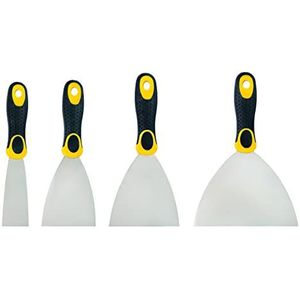 HARDY Set van 2k Verfstrooiers Vier Maten 40 mm 80 mm 100 mm 150 mm Precieze renovatie Constructie Renovatie Gladmaken Aanbrengen van gips Lijm Duurzaam Betrouwbaar