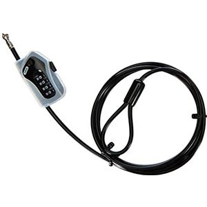 ABUS Extra zekering Combiloop 205/200 - kabelslot voor het vastzetten van ski's, kinderwagens, helmen - 2 meter stalen kabel, zwart