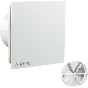 Airope - AB-100 mm ventilator, VMC, luchttrekker met terugslagklep, laag stroomverbruik, voor badkamer, keuken, kantoor, toilet, stil