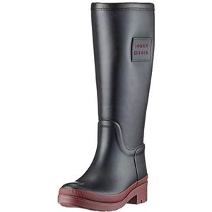 Tommy Hilfiger Dames warmlined lange regenlaars hoge laarzen, Zwart 990, 38 EU