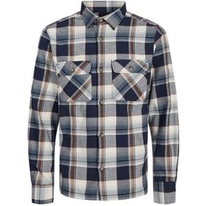 Jack & Jones JJDARREN Flanel Overshirt LS, navy blazer, L