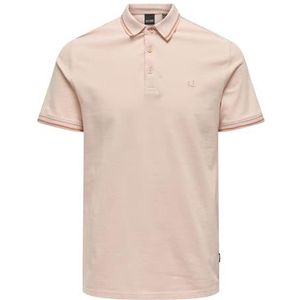 ONLY & SONS Heren Onsfletcher Slim SS Polo Noos, perzik nectar 1, M