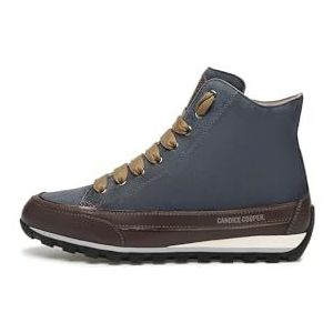 Candice Cooper Dames Janis Strip Plus Chic Tamponato Calf/Velvet Suede Antraciet Plat Oxford, Antraciet, 41,5 EU, Antraciet schaduw, 41.5 EU