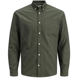 JACK & JONES Vrijetijdshemd voor heren, slimfit, vrijetijdshemd, Forest Night/Fit: slim fit, XL