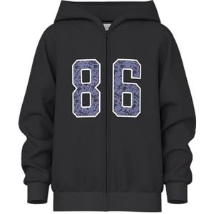 NAME IT Nkfvenus Nreg Sweat Card Wh Bru, zwart, 134-140