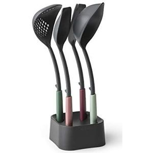 Brabantia Tasty+ Kookgerei Set, 4- delig plus Houder, Mixed Colours