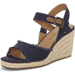 Lucky Brand - Mindra - Espadrille Sleehak Sandalen - Platform 1,3 cm - Bovenmateriaal Canvas