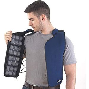 FlexiFreeze Ice Vest - Persoonlijke Koeling Koud Vest voor Warmteverlichting, Navy, marineblauw, one size