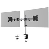 Durable monitorsteun Select voor 2 monitoren, 360° draaibaar, zwenkbaar, in hoogte verstelbaar, voor VESA-schermen tot 27"" en 8 kg, zilver, 509523