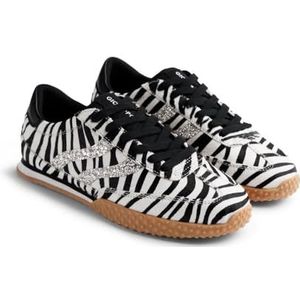 Gioseppo - Halstad - Sneakers - Dierenprint - Leer met Bontlook - Platformhoogte 2 cm