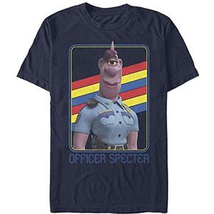 Pixar Unisex Onward-Specter Rainbow Organic Short Sleeve T-Shirt, Navy Blue, L, donkerblauw, L