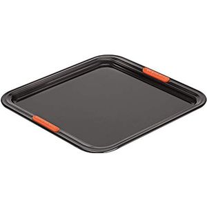 LE CREUSET 94100637000000 Geharde bakvormen met anti-aanbaklaag, rechthoekige bakplaat, 31 cm, zwart