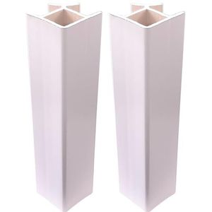 cyclingcolors 2 x plinten, plinten, voor meubels, keuken, sokkel, meerhoek, 100 mm, wit, 90°