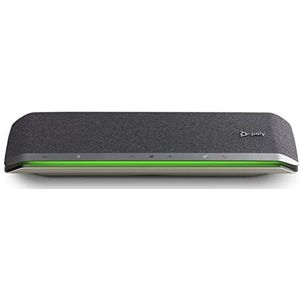 Poly Sync 60 Smart Speaker-Phone (Plantronics) voor flexibel werken - aansluiting op pc/Mac met USB-A/USB-C-kabel, smartphones via Bluetooth - compatibel met teams, zoom en meer, grijs