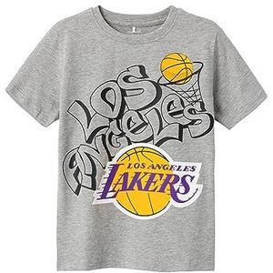 NAME IT Jongens Nkmjac NBA Ss Top Noos OUS T-shirt, gemengd grijs, 116 cm