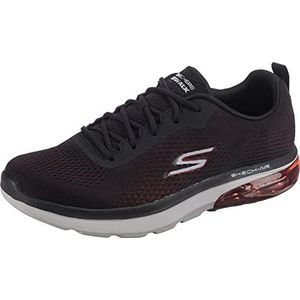 Skechers Heren Go Walk Air 2.0 Sneaker, Zwart en Rood Textiel Zwart Synthetisch, 40 EU